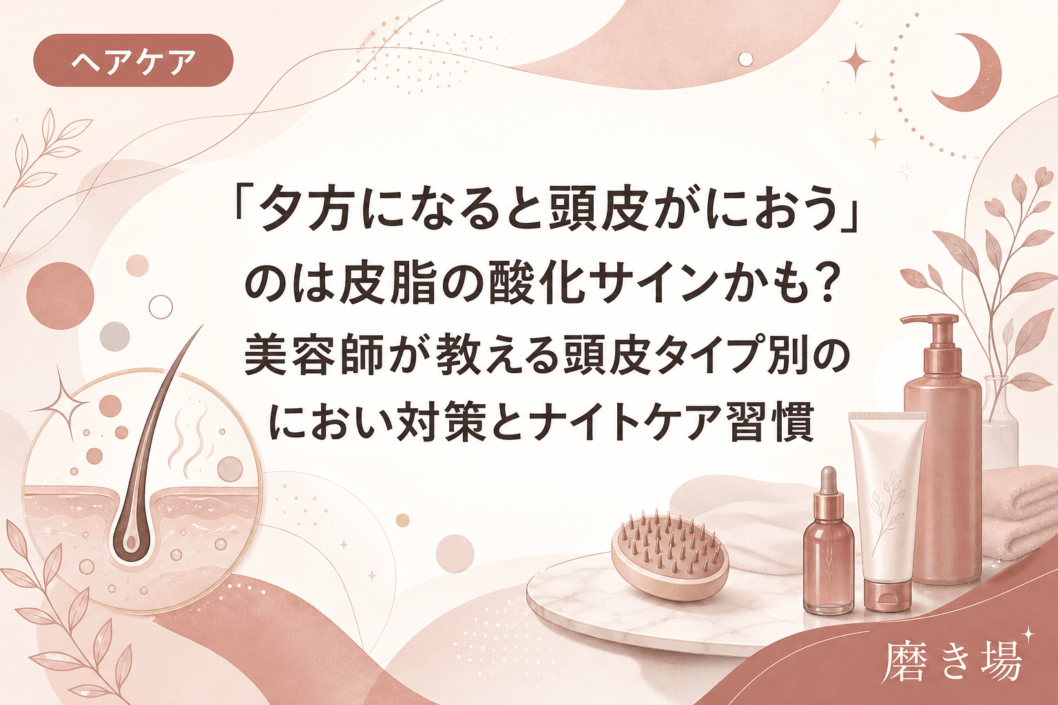「夕方になると頭皮がにおう」のは皮脂の酸化サインかも?美容師が教える頭皮タイプ別のにおい対策とナイトケア習慣